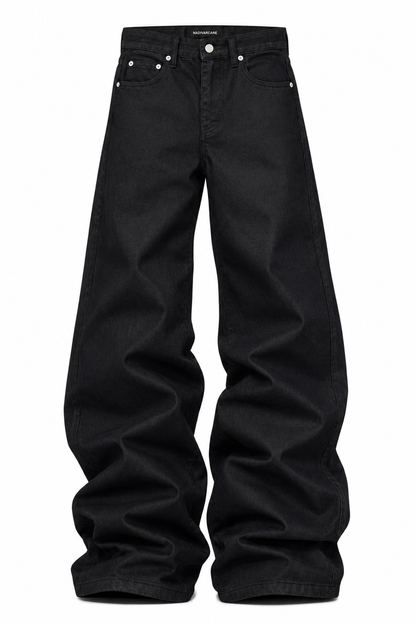 BLACK FLARE DENIM WAX