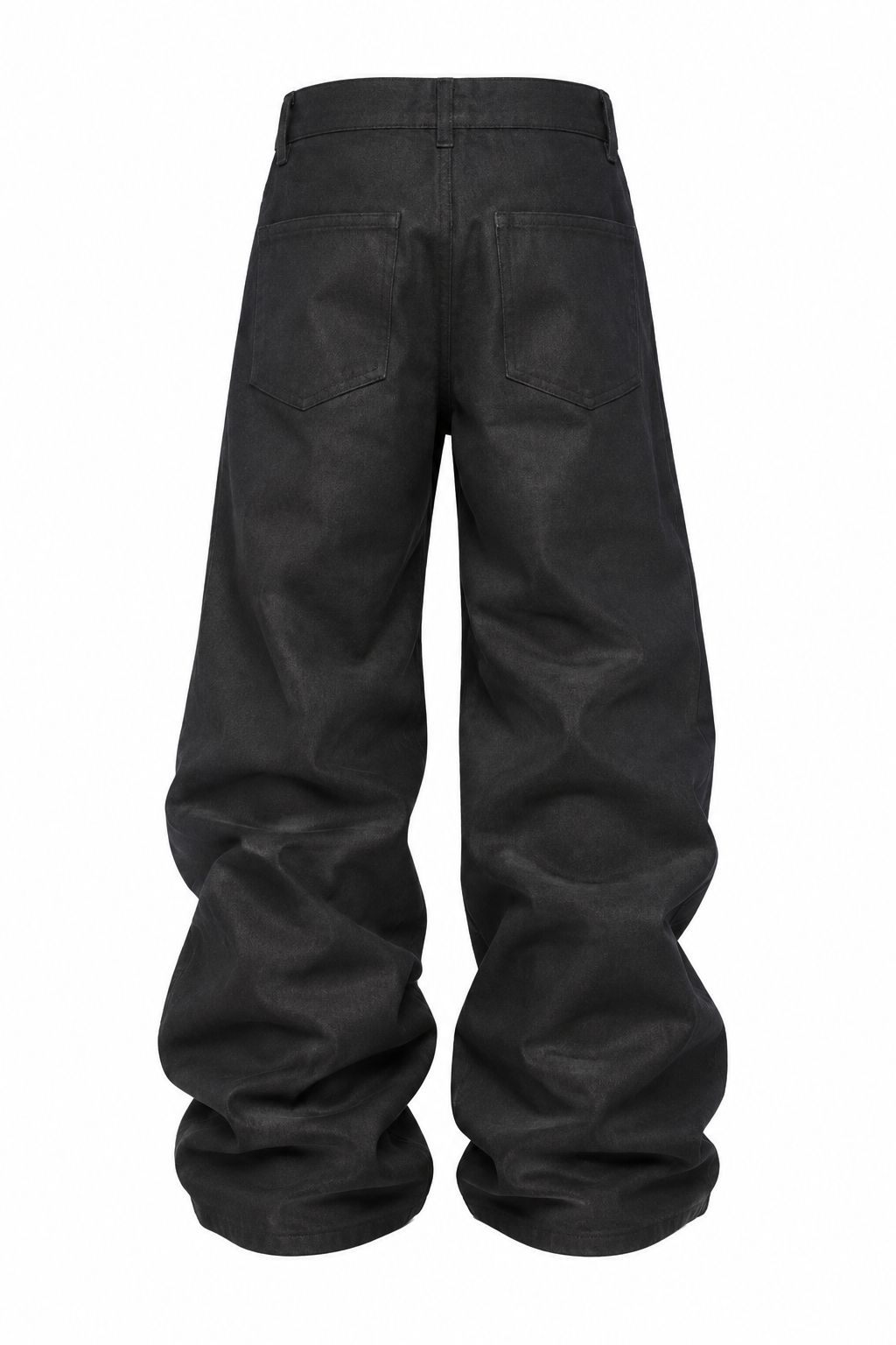 RIGID BLACK FLARE DENIM WAX